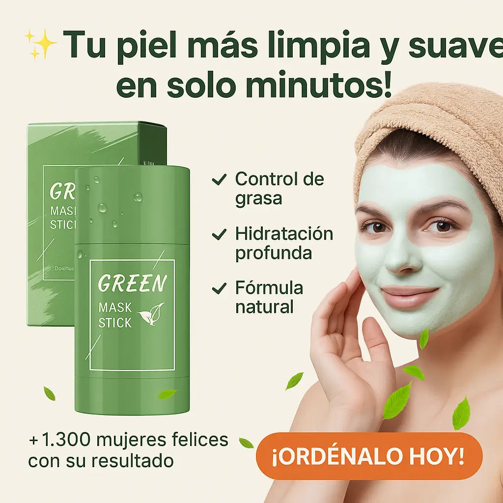 Mascarilla De Té Verde + ¡Obsequio y ENVIO GRATIS!